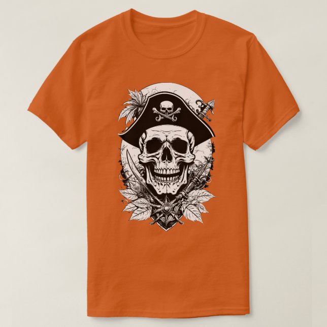 Camiseta Capitán de Barco Pirata (Diseño del anverso)
