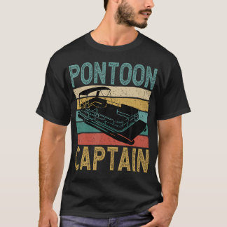 Camiseta Capitán de barco pontón divertido capitán de barco