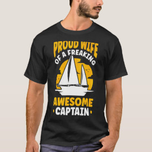 Camiseta Capitán de barco velero de la esposa del capitán S