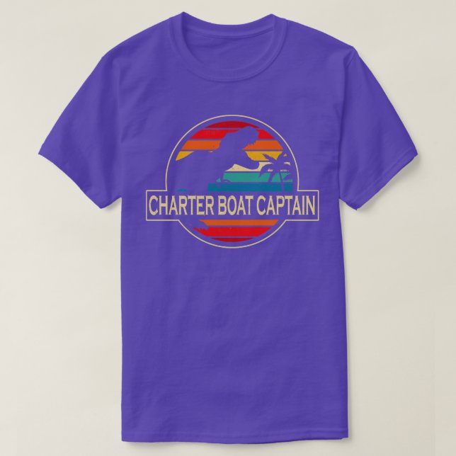 Camiseta Capitán de barcos de charter Dinosaur (Diseño del anverso)