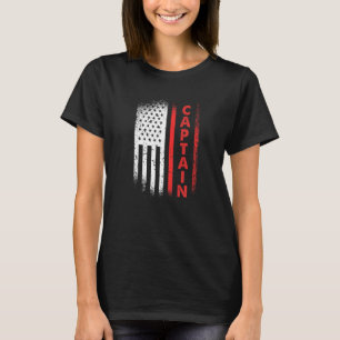 Camiseta Capitán de bomberos de bandera estadounidense Prem