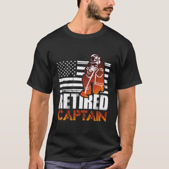 Camiseta Capitán de bomberos norteamericano retirado Retire (Anverso)