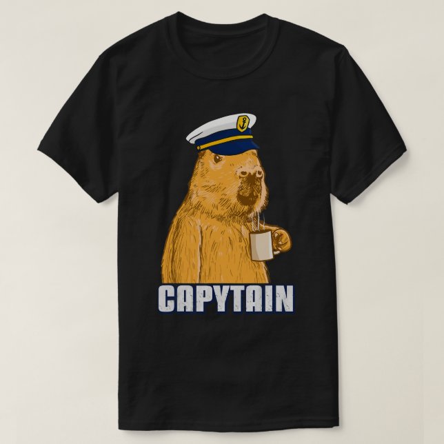 Camiseta Capitán de bote Capybara (Diseño del anverso)