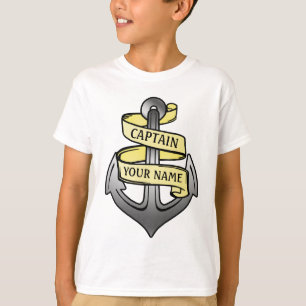 Camiseta Capitán de buque personalizado su ancla conocida