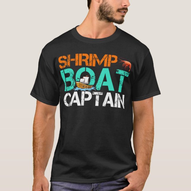 Camiseta Capitán de camarón barco Gracioso Regalo de marisc (Anverso)