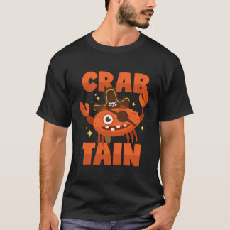 Camiseta Capitán de cangrejo Crawfish Pun Pirate