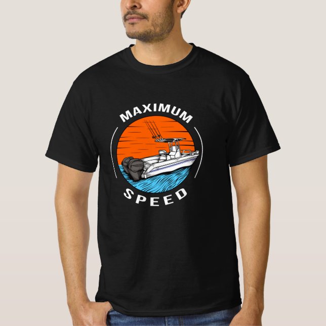Camiseta Capitán de Carreras en lancha motora (Anverso)