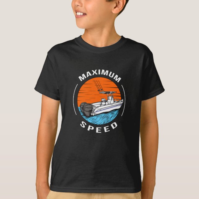 Camiseta Capitán de Carreras en lancha motora (Anverso)