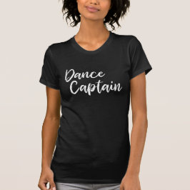 Camiseta Capitán de danza en la tipografía moderna de escri