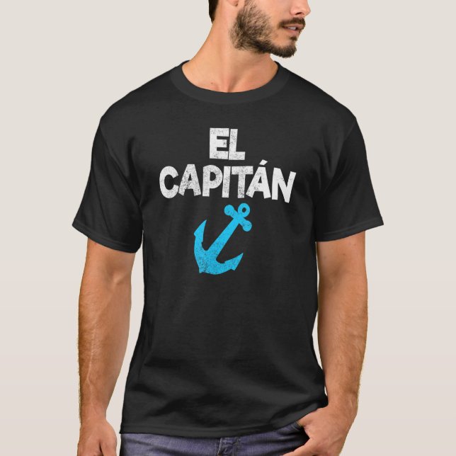 Camiseta Capitán de El Capitan Anchor Barco y Vela (Anverso)
