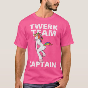 Camiseta Capitán de equipo de Twerk divertido unicornio