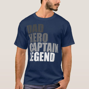 Camiseta Capitán de héroe de papá Leyenda Funny Bote de vel