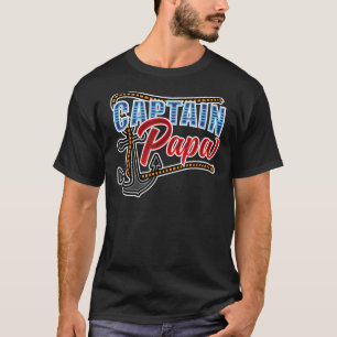 Camiseta Capitán de hombres Papa Mariner Dad Bote