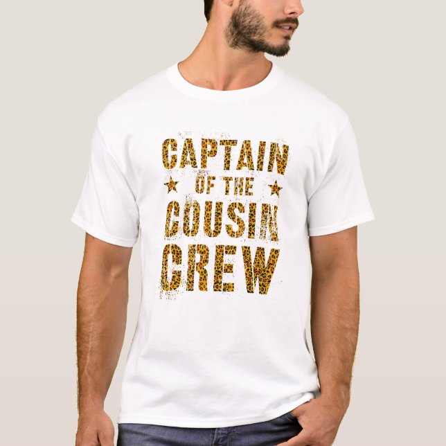 Camiseta CAPITÁN DE LA CRIADA DE COUSIN Leopard Print Funny (Anverso)