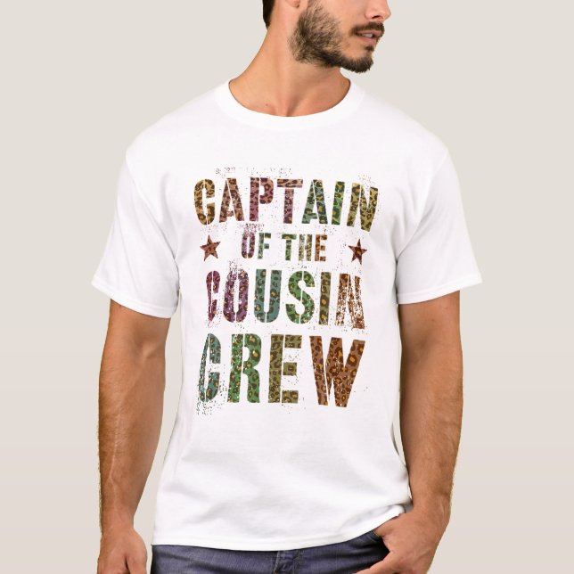 Camiseta CAPITÁN DE LA CRIADA DE COUSIN Leopard Print Funny (Anverso)