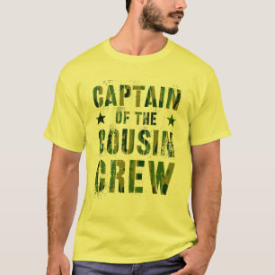 Camiseta CAPITÁN DE LA TRIPULACIÓN DE COUSIN Camo Funny Gra