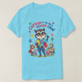 Camiseta Capitán de la tripulación de poder pre-k