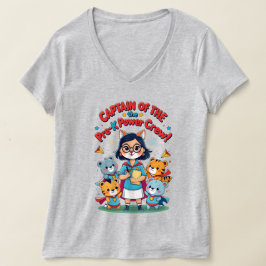 Camiseta Capitán de la tripulación de poder pre-K