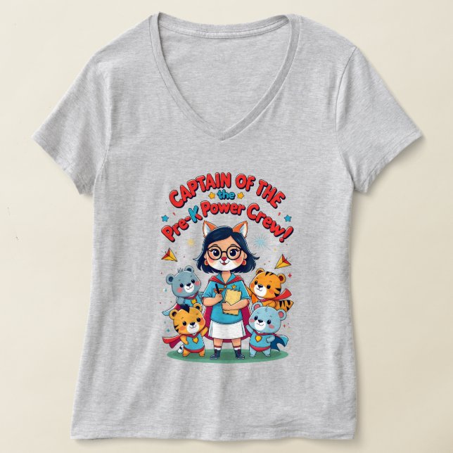 Camiseta Capitán de la tripulación de poder pre-K (Distribución )
