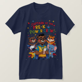 Camiseta Capitán de la tripulación de poder pre-K