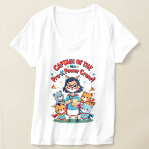 Camiseta Capitán de la tripulación de poder pre-K
