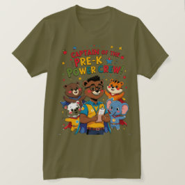 Camiseta Capitán de la tripulación de poder pre-K