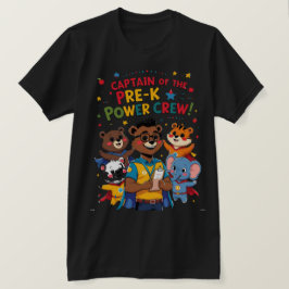 Camiseta Capitán de la tripulación de poder preescolar