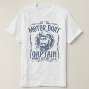 Camiseta Capitán de lancha motora para hombres