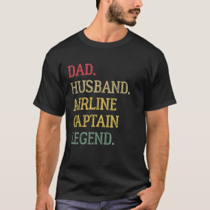 Camiseta Capitán de Leyenda de la aerolínea Dad Husband