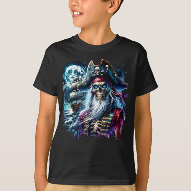 Camiseta Capitán de los Piratas de Skeleton (Anverso)