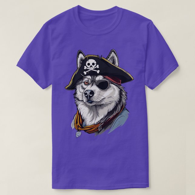 Camiseta Capitán de Piratas Husky (Diseño del anverso)