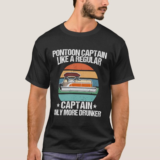 Camiseta Capitán De Pontón Como Un Capitán Común Solo Borra (Anverso)