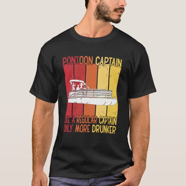 Camiseta Capitán de pontón como un capitán normal sólo más (Anverso)