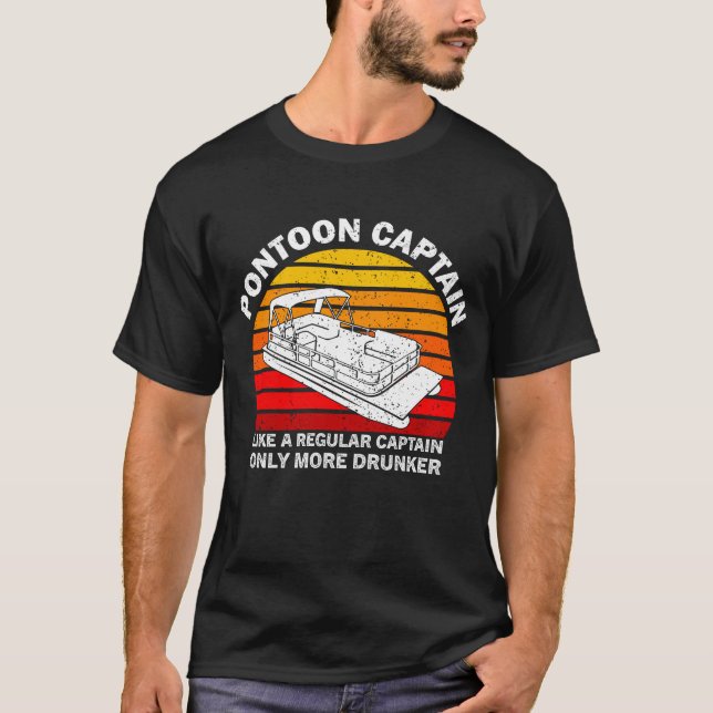 Camiseta Capitán De Pontón Como Un Capitán Regular (Anverso)