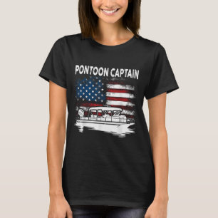 Camiseta Capitán de pontón de botes 4 de julio Barco de pon