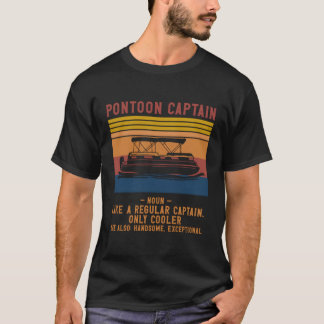 Camiseta Capitán De Pontón Definición Lago Y Amante De Bote