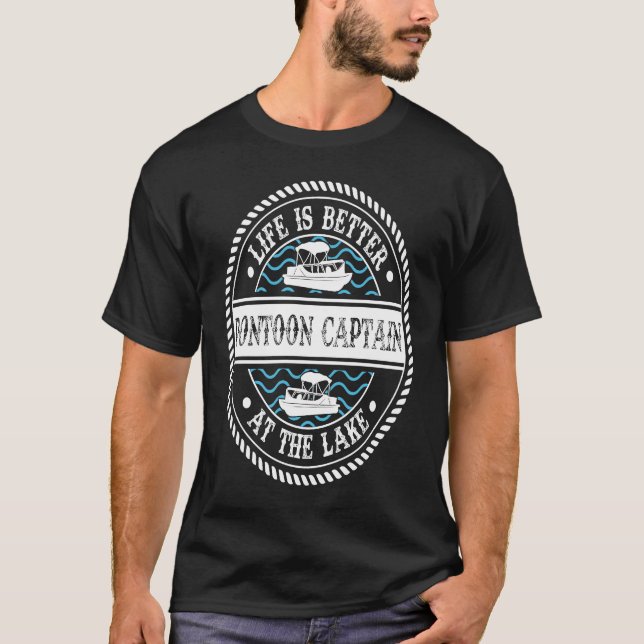 Camiseta Capitán De Pontón En El Lago (Anverso)