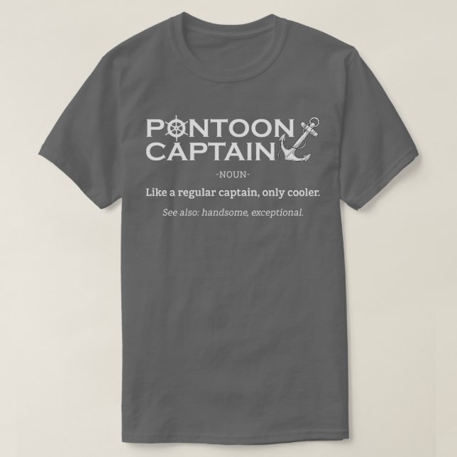 Camiseta Capitán de pontón Funny Como un capitán regular (Diseño del anverso)