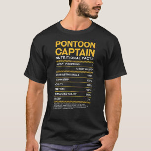 Camiseta Capitán de pontón: Hechos de nutrición: bote de po