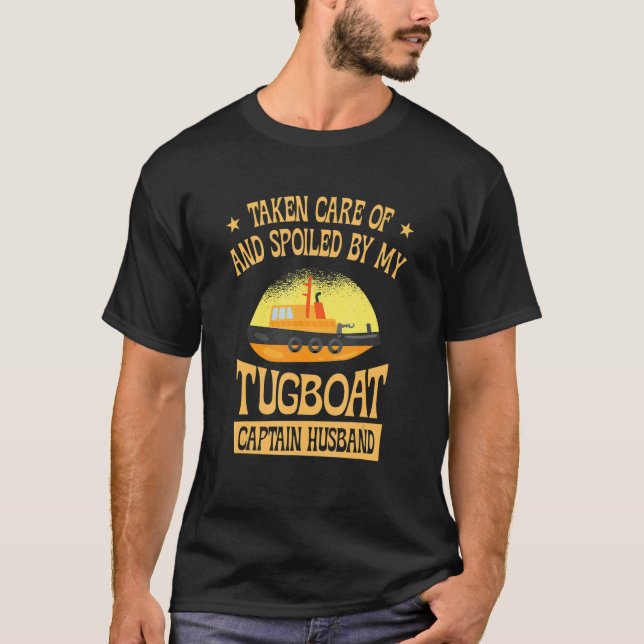 Camiseta Capitán de remolcador Naval Tug Propietario de bot (Anverso)