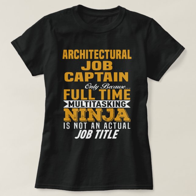 Camiseta Capitán de trabajo de arquitectura (Diseño del anverso)