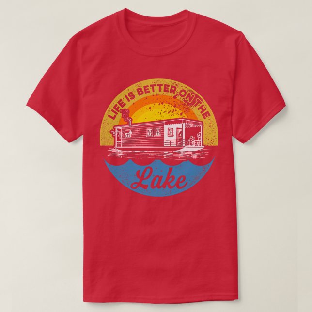 Camiseta capitán de un barco de casa en el mar (Diseño del anverso)