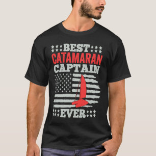 Camiseta Capitán de Vela de Catamarán Marinero Mejor Ca