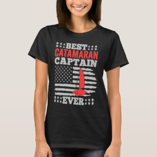 Camiseta Capitán de vela de catamarán Marinero Mejor Catama