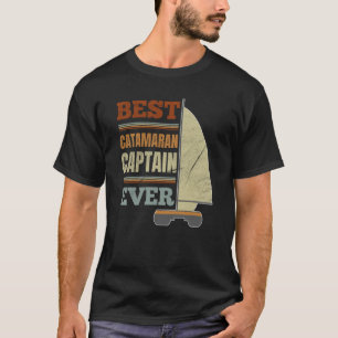 Camiseta Capitán de Vela de Catamarán Sailor Mejor Catamara