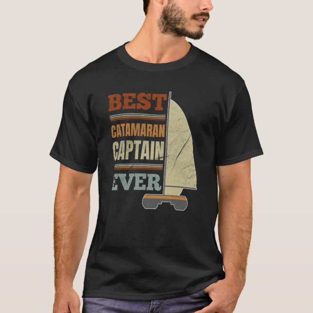 Camiseta Capitán de Vela de Catamarán Sailor Mejor Catamara (Anverso)