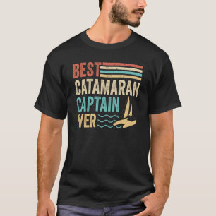 Camiseta Capitán de Vela de Catamarán Sailor Mejor Catamara