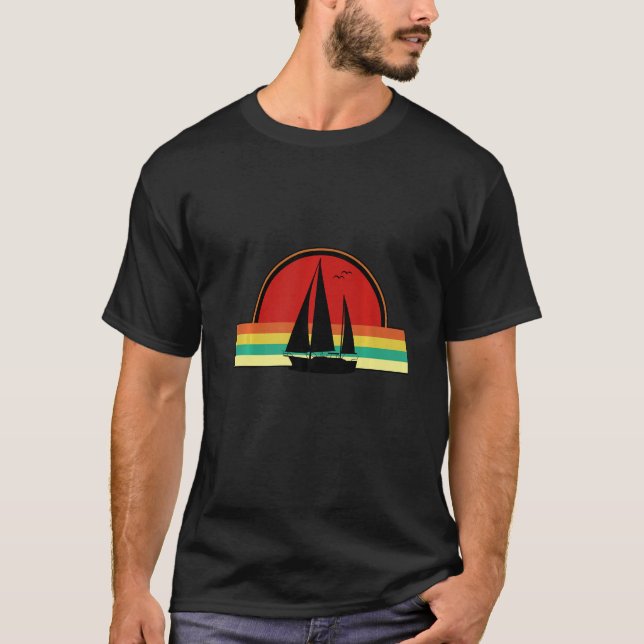 Camiseta Capitán de velero gráfico Retro Sa (Anverso)