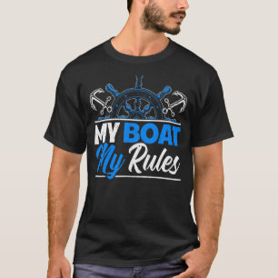 Camiseta Capitán de velero navegando mi barco mis reglas 2