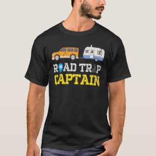 Camiseta Capitán de Viaje por Carretera Diseño Camping Rv a